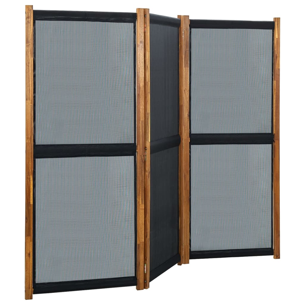 Kamerscherm met 3 panelen 210x170 cm zwart Kamerscherm met 3 panelen 210x170 cm zwart