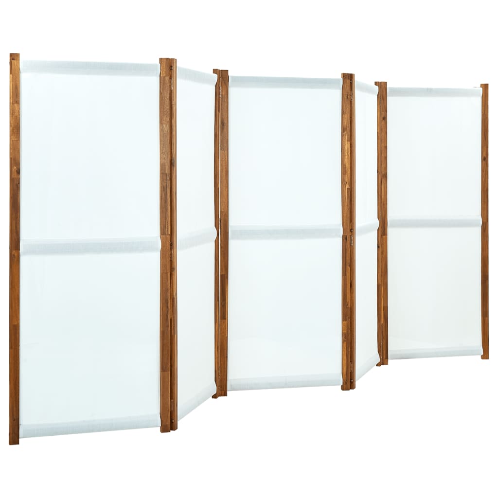 Kamerscherm met 5 panelen 350x170 cm crmewit Kamerscherm met 5 panelen 350x170 cm crmewit