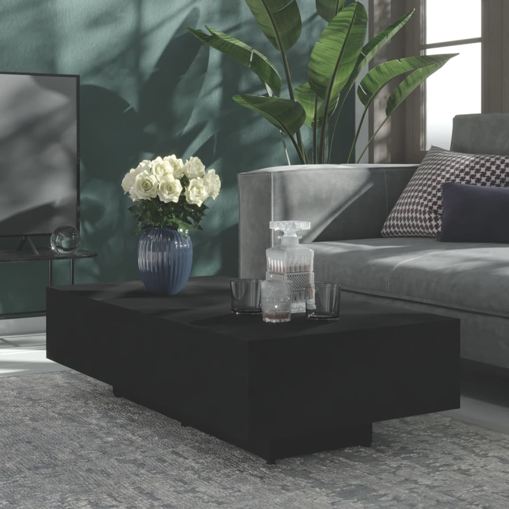 Salontafel 115x60x31 cm spaanplaat zwart Salontafel 115x60x31 cm spaanplaat zwart