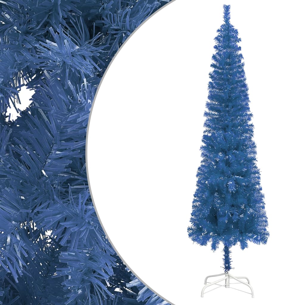 Kerstboom smal 210 cm blauw