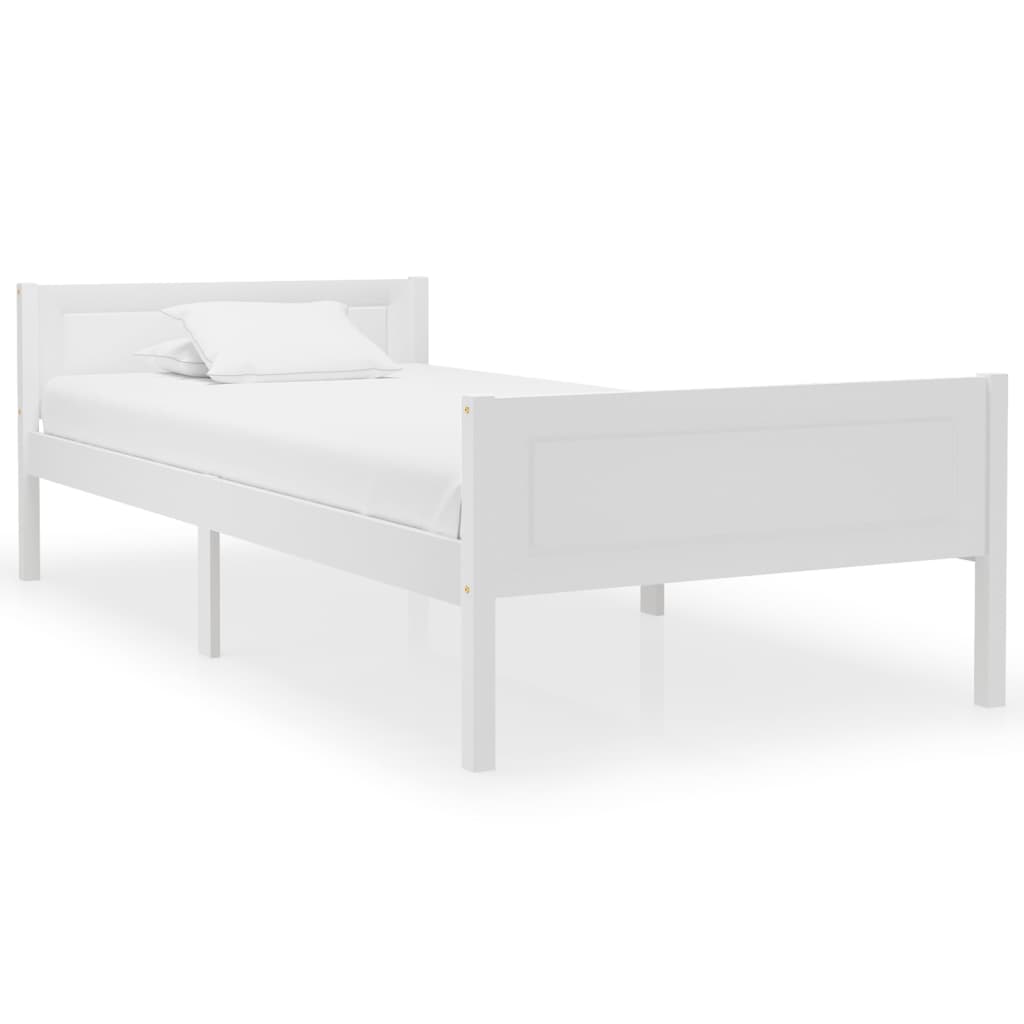 Bedframe massief grenenhout wit 90x200 cm Bedframe massief grenenhout wit 90x200 cm