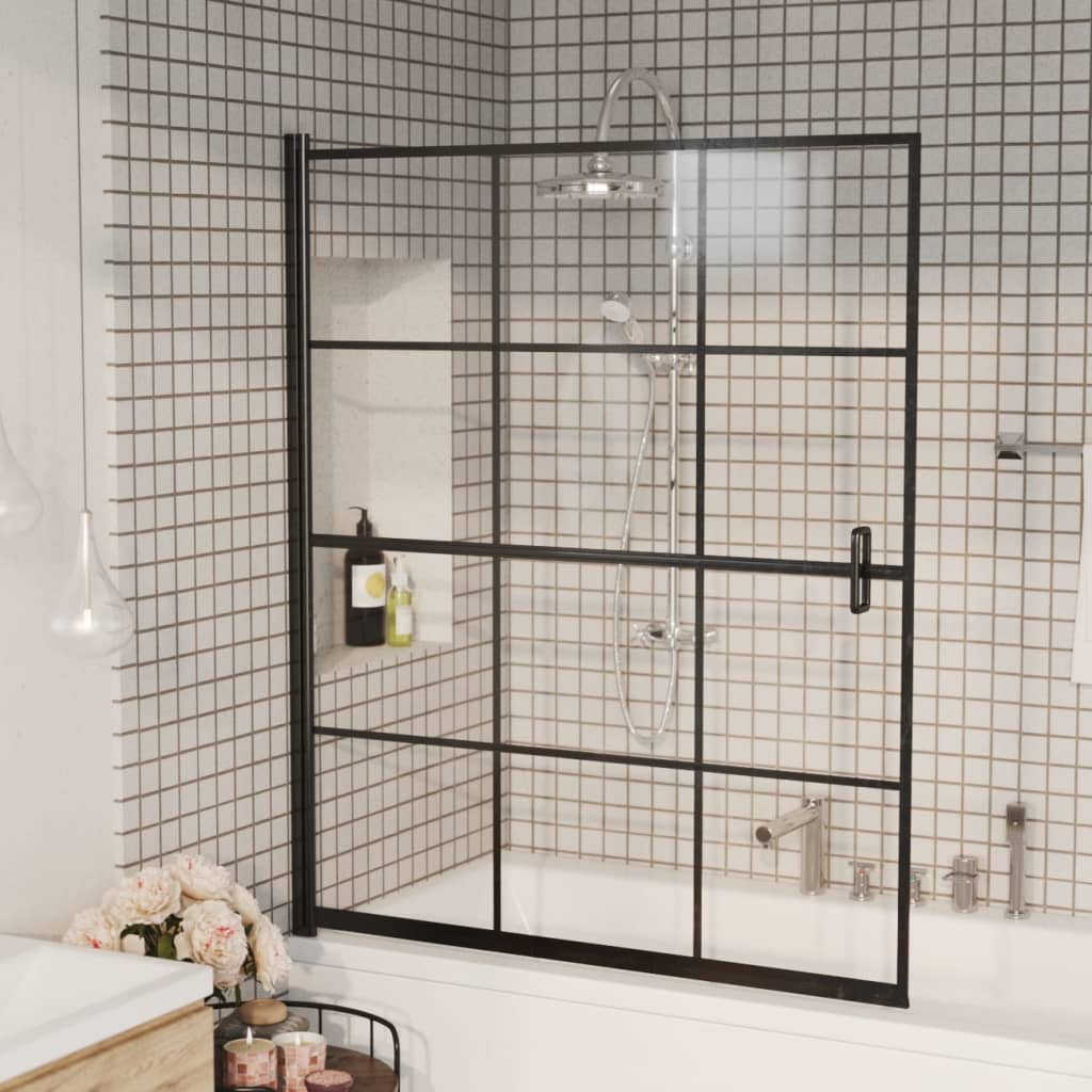 Douchewand 116x140 cm ESG zwart Douchewand 116x140 cm ESG zwart
