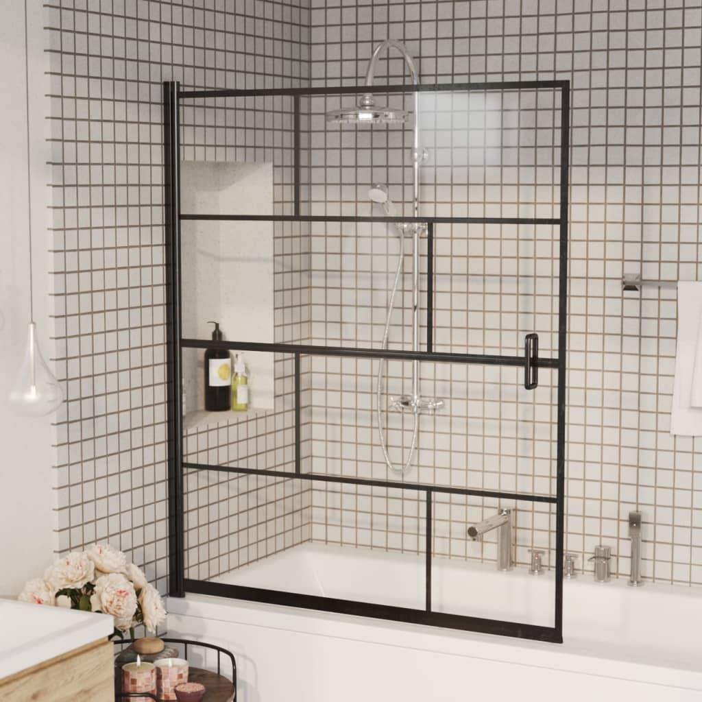 Douchewand 116x140 cm ESG zwart Douchewand 116x140 cm ESG zwart