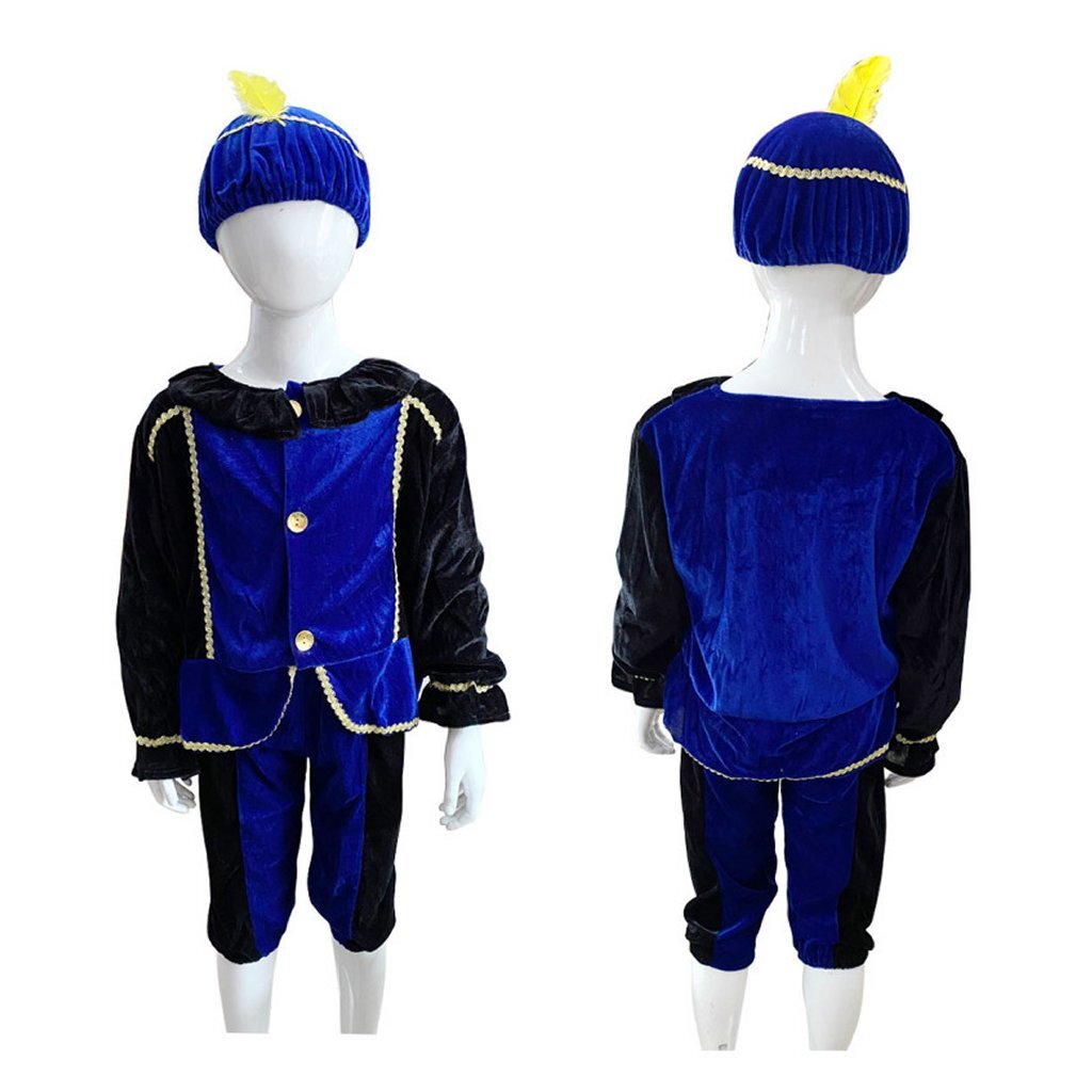 Verkleedset Pietenpak Blauw-Zwart 3-5 Jaar Verkleedset Pietenpak Blauw-Zwart 3-5 Jaar