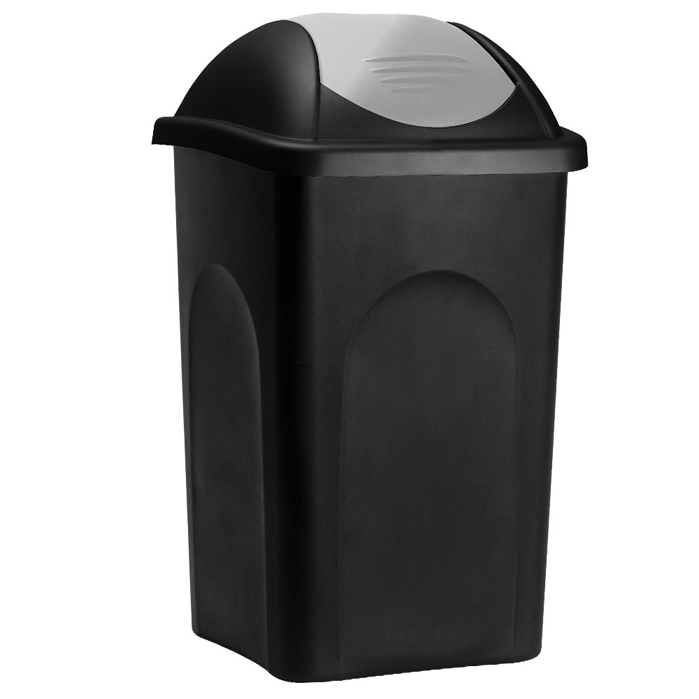 Deuba Afvalbak zwart/zilver 60 liter - TRANSPORTSCHADE Deuba Afvalbak zwart/zilver 60 liter - TRANSPORTSCHADE