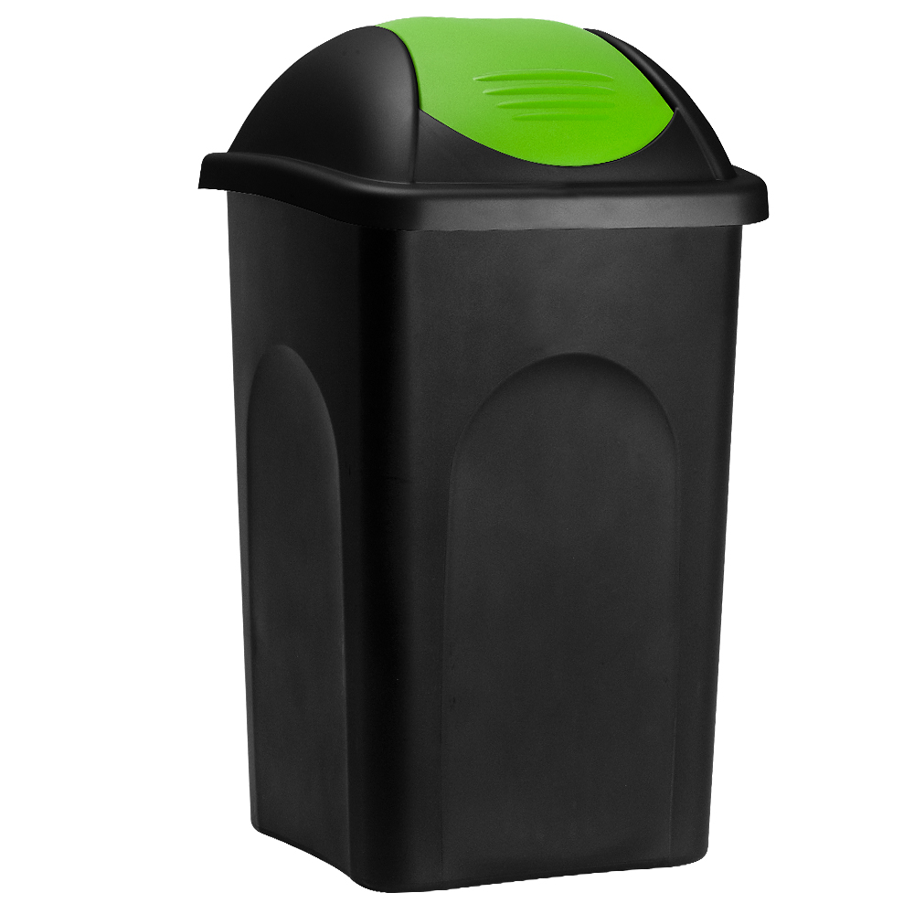 Deuba Afvalbak zwart/groen 60 liter Deuba Afvalbak zwart/groen 60 liter