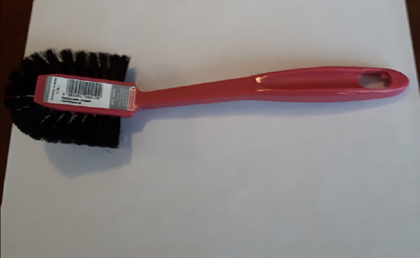 Afwaskwast kunststof met echt zwart paardehaar in Roze Afwaskwast kunststof met echt zwart paardehaar in Roze