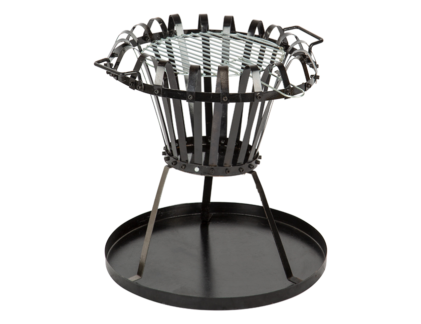 Vuurkorf met BBQ rooster incl. asplaat 55cm Vuurkorf met BBQ rooster incl. asplaat 55cm