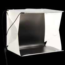  Softbox met LED-lamp inklapbaar 40x34x37 cm kunststof wit