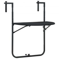  Balkontafel hangend 60x64x83,5 cm rattan-look kunststof zwart