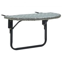  Balkontafel 60x60x50 cm poly rattan grijs