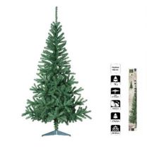 Groene PVC kunstkerstboom 150 cm met standaard