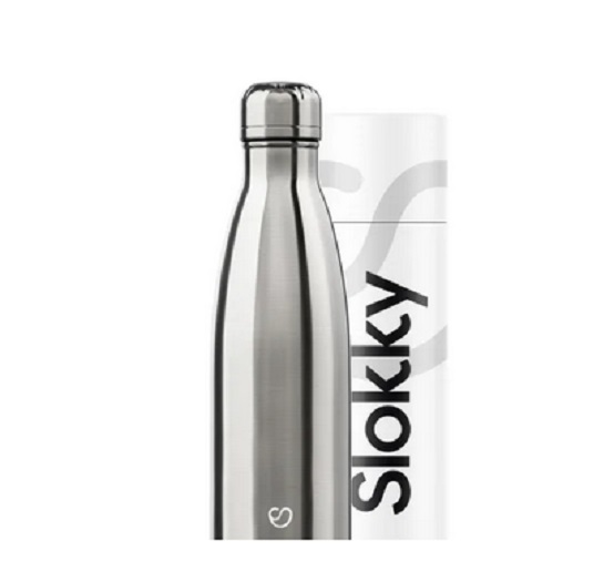 Slokky Element Zilver Thermosfles & Drinkfles - 500ml Slokky Element Zilver Thermosfles & Drinkfles - 500ml