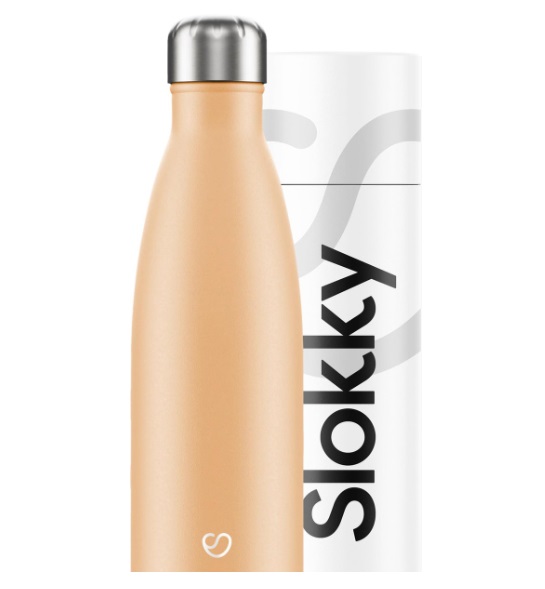 Slokky Pastel Oranje Thermosfles & Drinkfles - 500ml Slokky Pastel Oranje Thermosfles & Drinkfles - 500ml